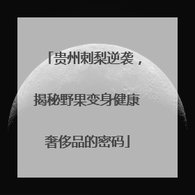 贵州刺梨逆袭，揭秘野果变身健康奢侈品的密码