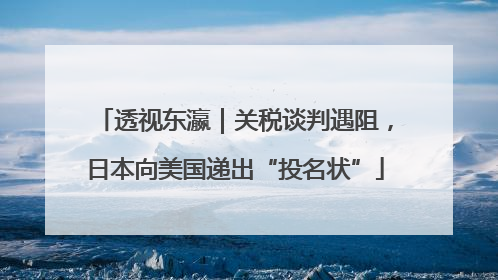 透视东瀛｜关税谈判遇阻，日本向美国递出“投名状”