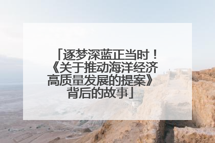 逐梦深蓝正当时！《关于推动海洋经济高质量发展的提案》背后的故事