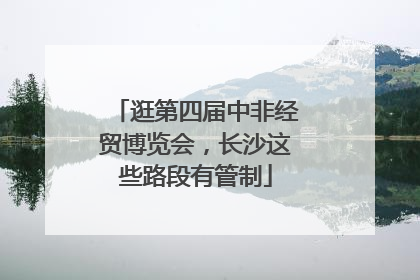 逛第四届中非经贸博览会，长沙这些路段有管制