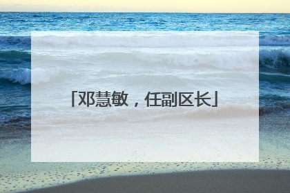 邓慧敏，任副区长