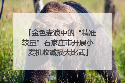 金色麦浪中的“精准较量”石家庄市开展小麦机收减损大比武