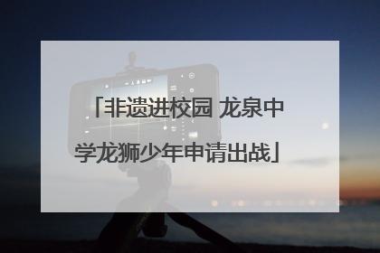 非遗进校园 龙泉中学龙狮少年申请出战