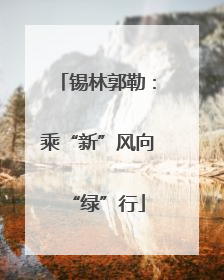 锡林郭勒：乘“新”风向“绿”行