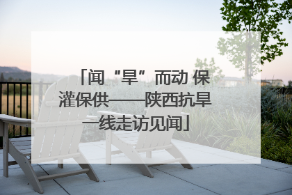 闻“旱”而动 保灌保供——陕西抗旱一线走访见闻