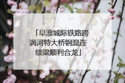 阜淮城际铁路跨涡河特大桥钢混连续梁顺利合龙