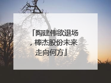 陶建伟欲退场，棒杰股份未来走向何方