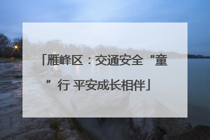 雁峰区：交通安全“童”行 平安成长相伴
