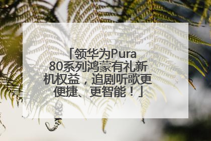 领华为Pura 80系列鸿蒙有礼新机权益，追剧听歌更便捷、更智能！