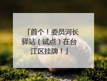 首个！委员河长驿站（试点）在台江区挂牌！
