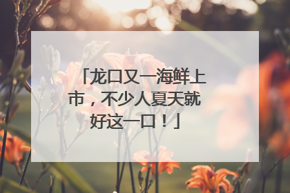 龙口又一海鲜上市，不少人夏天就好这一口！