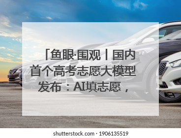 鱼眼·围观丨国内首个高考志愿大模型发布：AI填志愿，靠不靠谱？