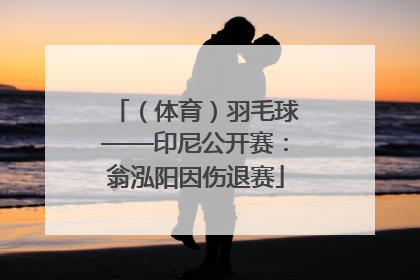 （体育）羽毛球——印尼公开赛：翁泓阳因伤退赛