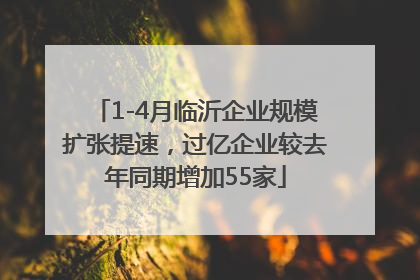 1-4月临沂企业规模扩张提速，过亿企业较去年同期增加55家