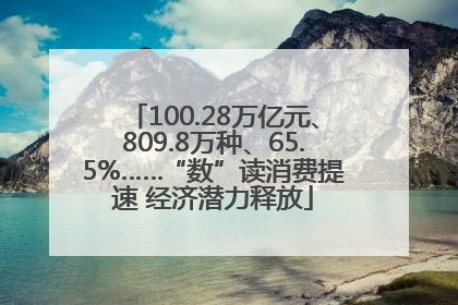 100.28万亿元、809.8万种、65.5%……“数”读消费提速 经济潜力释放