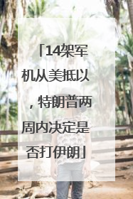 14架军机从美抵以，特朗普两周内决定是否打伊朗