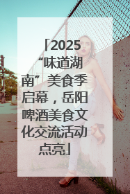 2025 “味道湖南”美食季启幕，岳阳啤酒美食文化交流活动点亮