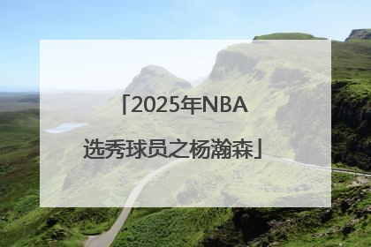 2025年NBA选秀球员之杨瀚森