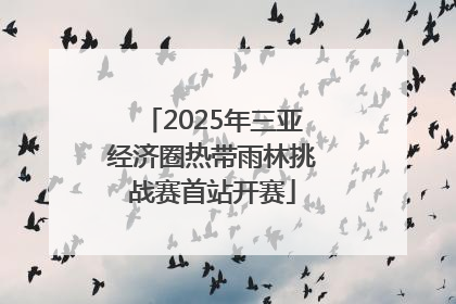 2025年三亚经济圈热带雨林挑战赛首站开赛