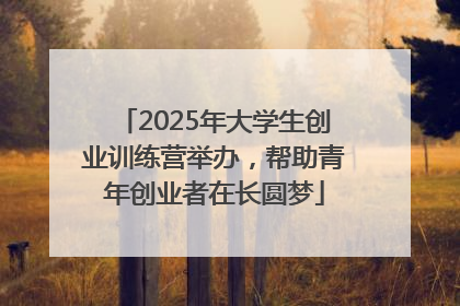 2025年大学生创业训练营举办，帮助青年创业者在长圆梦