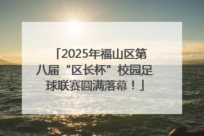 2025年福山区第八届“区长杯”校园足球联赛圆满落幕！