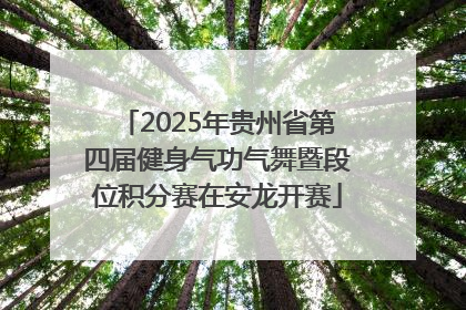 2025年贵州省第四届健身气功气舞暨段位积分赛在安龙开赛