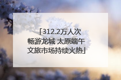 312.2万人次畅游龙城 太原端午文旅市场持续火热