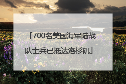700名美国海军陆战队士兵已抵达洛杉矶