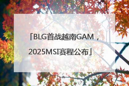 BLG首战越南GAM，2025MSI赛程公布